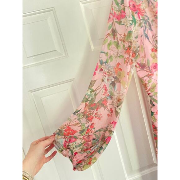 Jay Godfrey Eldon Dress, Pink Floral Pattern, Size 14, 395$ - Picture 5 of 9